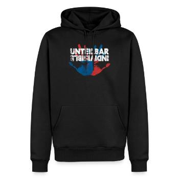 #Unteilbar Shirt Solidarity instead of exclusion - Men’s Premium Organic Hoodie - black - Front - Nico (187cm)