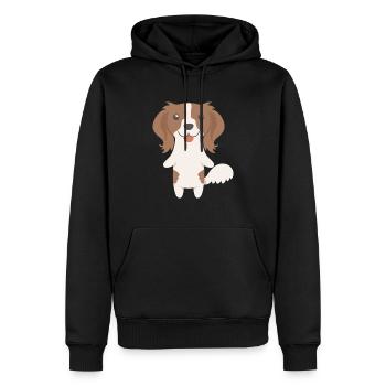 Idée cadeau Kooikerhondje - Sweat à capuche Premium bio Homme - noir - Devant - Nico (187cm)