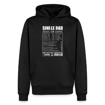 Mens Single Dad Inhalt Geschenk Nutritional - Männer Premium Bio Hoodie - Schwarz - Vorne - Nico (187cm)