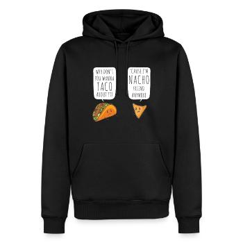 Taco 'Bout Es bin Nacho Freund lustige Essen Puns - Männer Premium Bio Hoodie - Schwarz - Vorne - Nico (187cm)