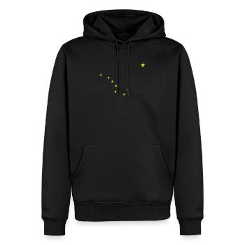Drapeau de l'Alaska cadeau du quatrième juillet - Sweat à capuche Premium bio Homme - noir - Devant - Nico (187cm)