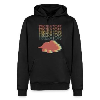 Triceratops - Sweat à capuche Premium bio Homme - noir - Devant - Nico (187cm)