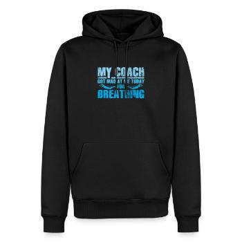 Entraînement de natation - Sweat à capuche Premium bio Homme - noir - Devant - Nico (187cm)