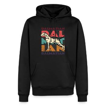 Dalmatiner - Männer Premium Bio Hoodie - Schwarz - Vorne - Nico (187cm)