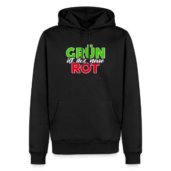 die Grünen - Männer Premium Bio Hoodie - Schwarz - Vorne - Nico (187cm)