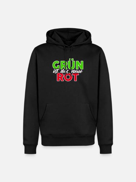 die Grünen - Männer Premium Bio Hoodie - Schwarz