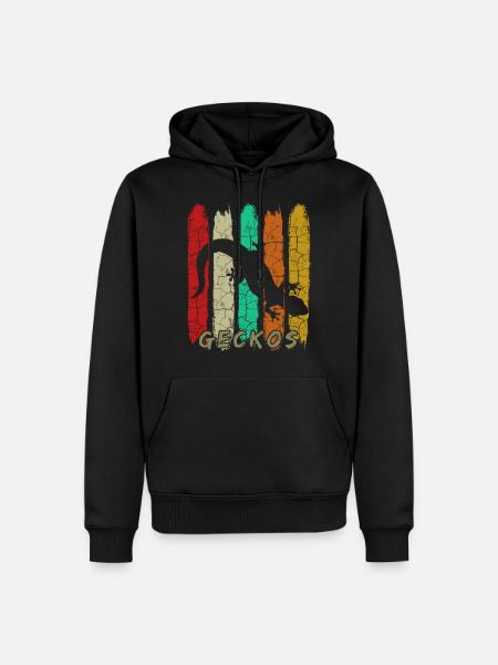 Gecko - Männer Premium Bio Hoodie - Schwarz