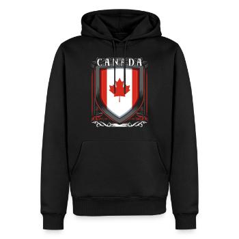 Canada - Sweat à capuche Premium bio Homme - noir - Devant - Nico (187cm)