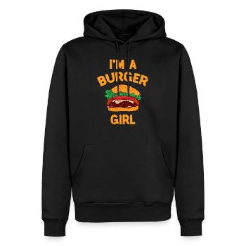 Jeg er en Burger Girl Hamburger Fast Food Burger - Herre Premium økologisk hoodie - sort - Foran - Nico (187cm)