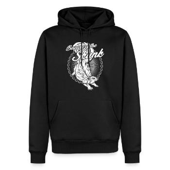 mouffette - Sweat à capuche Premium bio Homme - noir - Devant - Nico (187cm)