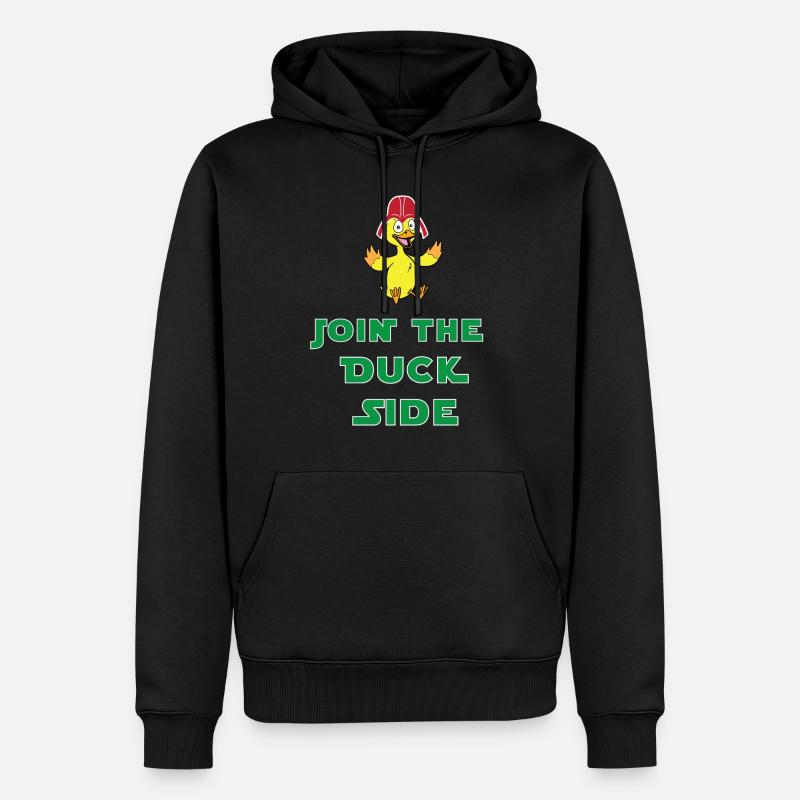 Join the duck side - Männer Premium Bio Hoodie - Schwarz