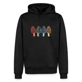 Neon Pilze Sammler - Natur Wald Geschenk - Männer Premium Bio Hoodie - Schwarz - Vorne - Nico (187cm)
