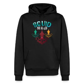 Squid Squad - Sweat à capuche Premium bio Homme - noir - Devant - Nico (187cm)