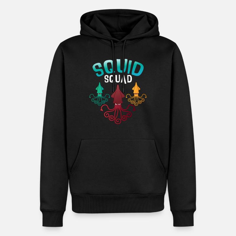 Squid Squad - Sweat à capuche Premium bio Homme - noir