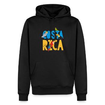Costa Rica Oiseau Voyageur Touriste Amant Oiseau Mignon - Sweat à capuche Premium bio Homme - noir - Devant - Nico (187cm)