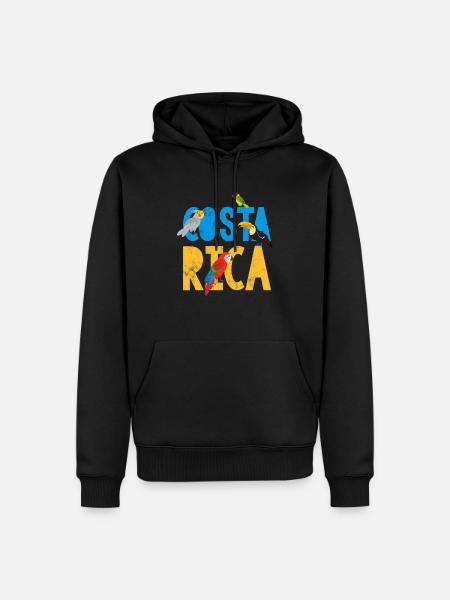 Costa Rica Bird Traveller Tourist Netter Vogelliebhaber - Männer Premium Bio Hoodie - Schwarz