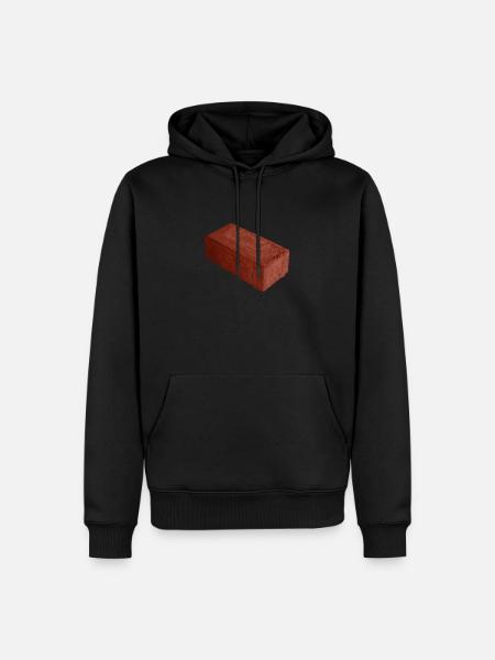 Nur ein Brick Plain Singular Regular Brick für - Männer Premium Bio Hoodie - Schwarz