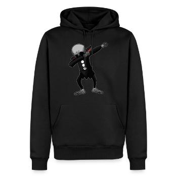 Halloween Dabbing Skeleton - Men’s Premium Organic Hoodie - black - Front - Nico (187cm)