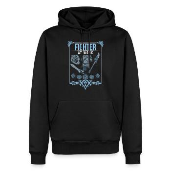 Rollenspiel Kämpfer Würfel Roleplay Geschenk - Männer Premium Bio Hoodie - Schwarz - Vorne - Nico (187cm)