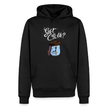 Bouldern Chalk Klettern Magnesia Geschenk - Männer Premium Bio Hoodie - Schwarz - Vorne - Nico (187cm)