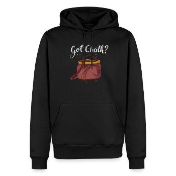Bouldern Chalk Klettern Magnesia Geschenk - Männer Premium Bio Hoodie - Schwarz - Vorne - Nico (187cm)