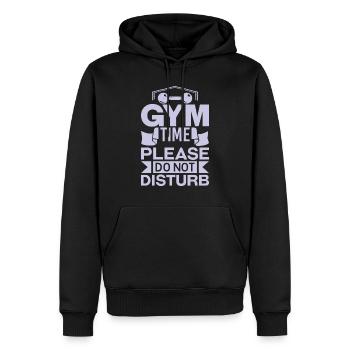 Fitnessstudio Gym Training Sport Muskelaufbau - Männer Premium Bio Hoodie - Schwarz - Vorne - Nico (187cm)