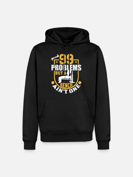 bench Press - Men’s Premium Organic Hoodie - black