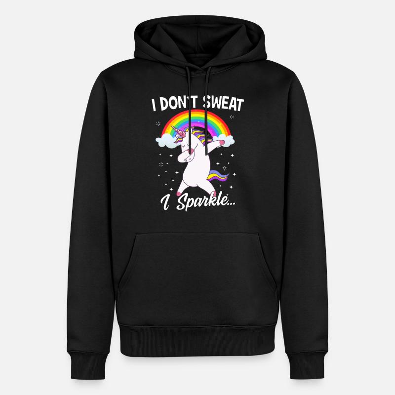 Ich schwitze nicht ich funkel - Männer Premium Bio Hoodie - Schwarz