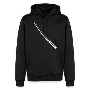 Hattori Hanzo Samurai Sword Bill's Katana Idea - Men’s Premium Organic Hoodie - black - Front - Nico (187cm)