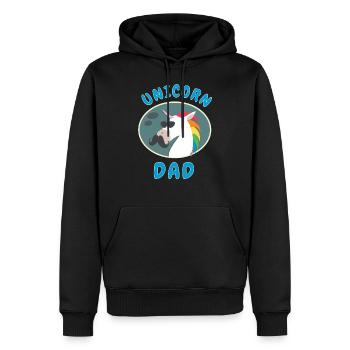 Einhorn-Papa - Männer Premium Bio Hoodie - Schwarz - Vorne - Nico (187cm)