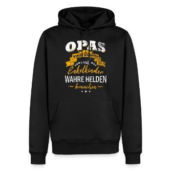 opa geburtstag grossvater geschenk - Männer Premium Bio Hoodie - Schwarz - Vorne - Nico (187cm)