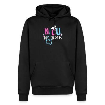 Nicu Infirmière Infirmière Neontal Cadeau - Sweat à capuche Premium bio Homme - noir - Devant - Nico (187cm)