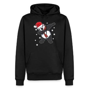 Panda Weihnachten Lustig Dabbing Geschenk - Männer Premium Bio Hoodie - Schwarz - Vorne - Nico (187cm)