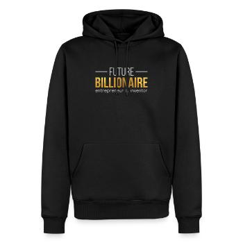 Future Billionaire Inventor Entrepreneur - Men’s Premium Organic Hoodie - black - Front - Nico (187cm)