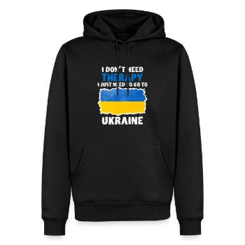 Ukraine pays ukrainien cadeau idée cadeau - Sweat à capuche Premium bio Homme - noir - Devant - Nico (187cm)