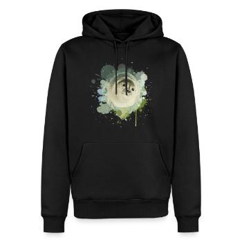 Phoque phoque loup de mer morse animal - Sweat à capuche Premium bio Homme - noir - Devant - Nico (187cm)