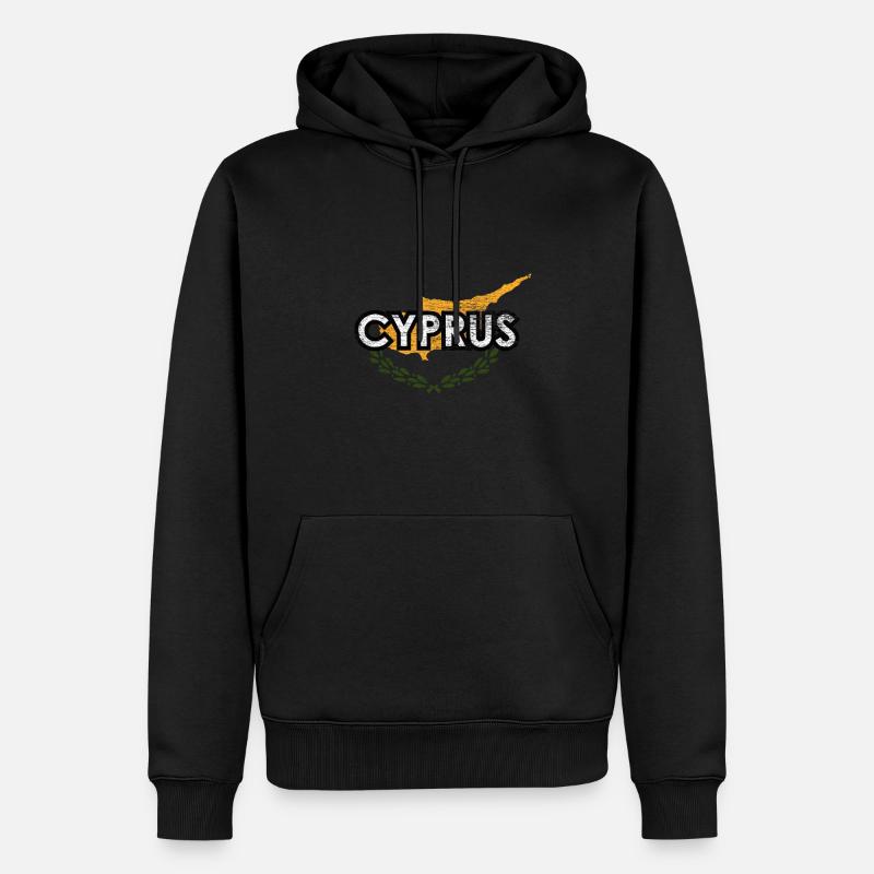 Chypre pays et pays - Sweat à capuche Premium bio Homme - noir
