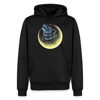 Wolf Canis Lupus - Männer Premium Bio Hoodie - Schwarz - Vorne - Nico (187cm)