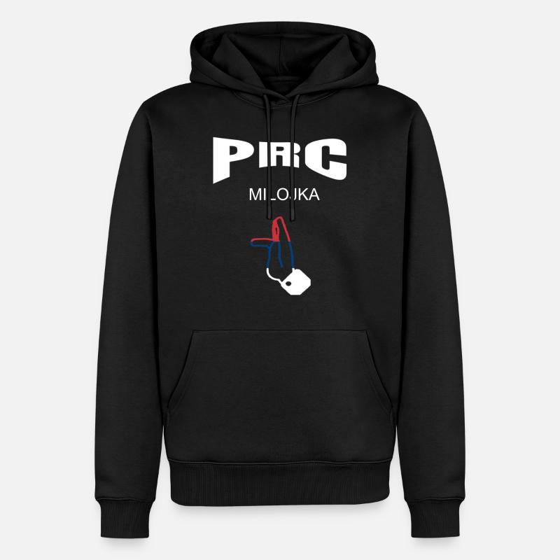 Prc Milojka - Sweat à capuche Premium bio Homme - noir