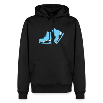 Eiskunstlauf Kinder Schuhe Geschenk Weihnachten - Männer Premium Bio Hoodie - Schwarz - Vorne - Nico (187cm)