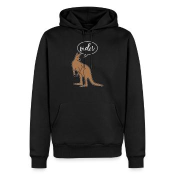Dialecte dialecte d'Oida Autriche - Sweat à capuche Premium bio Homme - noir - Devant - Nico (187cm)