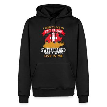 schweiz Land und Länder - Männer Premium Bio Hoodie - Schwarz - Vorne - Nico (187cm)