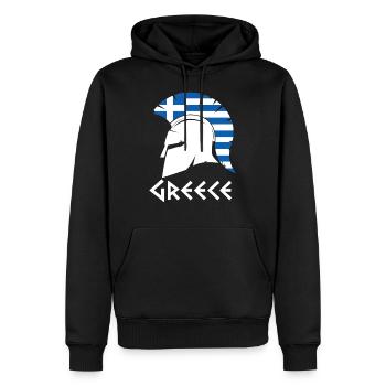 Griechenland - Männer Premium Bio Hoodie - Schwarz - Vorne - Nico (187cm)