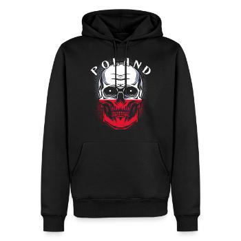 Polen - Männer Premium Bio Hoodie - Schwarz - Vorne - Nico (187cm)