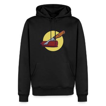 bratwurst sausage - Männer Premium Bio Hoodie - Schwarz - Vorne - Nico (187cm)