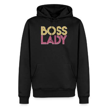 Patronne - Sweat à capuche Premium bio Homme - noir - Devant - Nico (187cm)