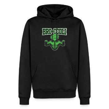 BroCcoli Muscles Workout Végétarien pour Gymnase au Brocoli - Sweat à capuche Premium bio Homme - noir - Devant - Nico (187cm)