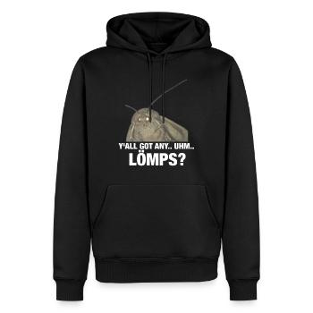 Motten Moth Lamp Meme Shirt Geschenk Lustig Lömp - Männer Premium Bio Hoodie - Schwarz - Vorne - Nico (187cm)