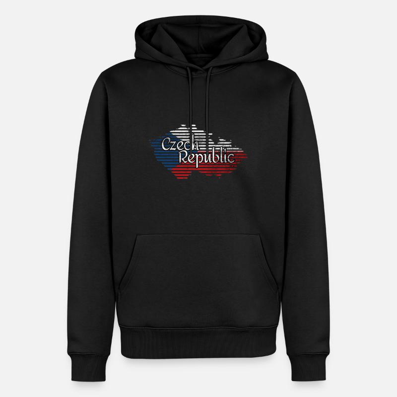 czechia - Sweat à capuche Premium bio Homme - noir