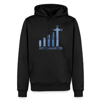 Jesus - Men’s Premium Organic Hoodie - black - Front - Nico (187cm)